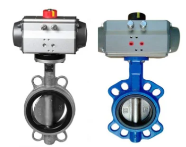 Stainless Steel/Ci Wafer Butterfly Valve With Pneumatic Actuator