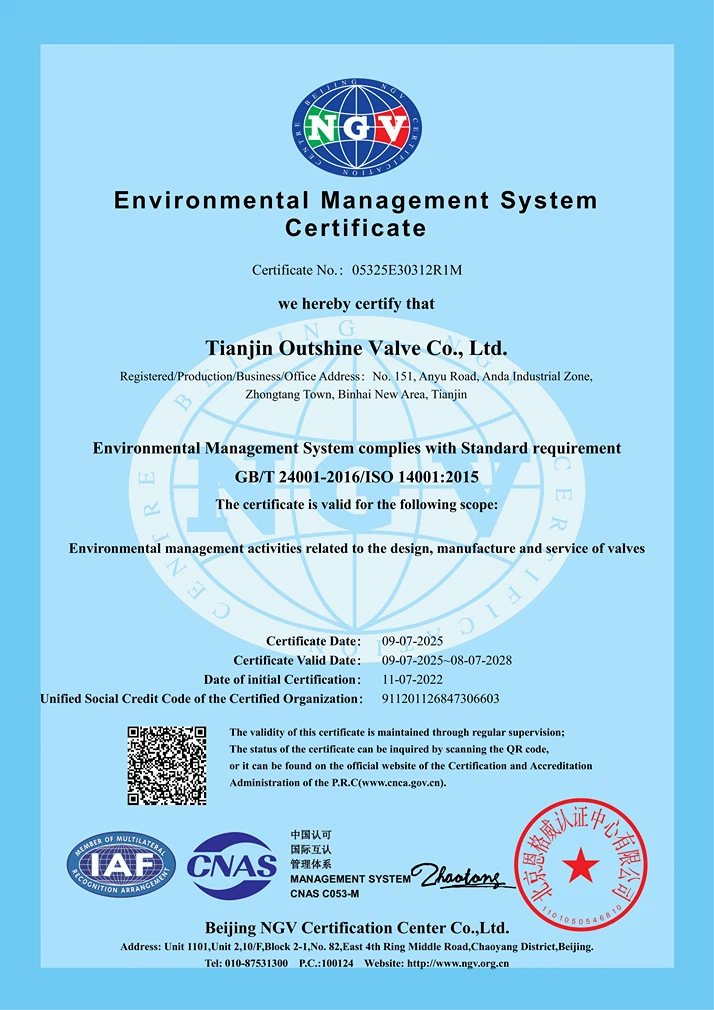 Environmental Management System Certificate Environmental Management System Certificate