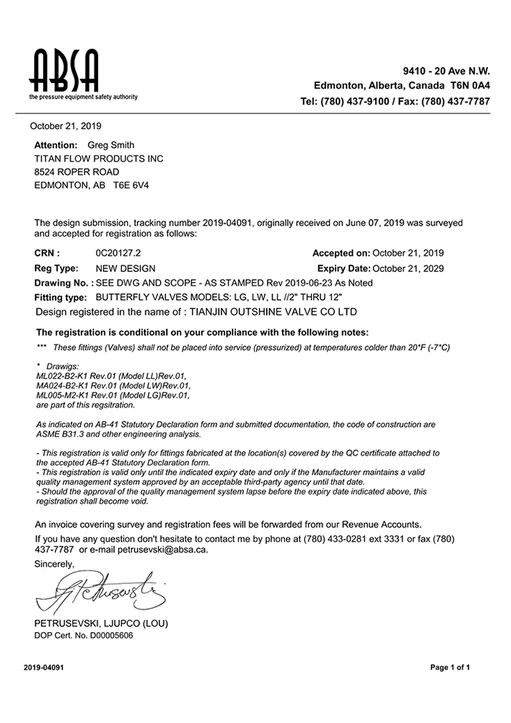 CRN Certificate CRN Certificate